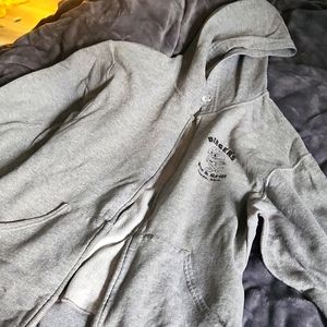 Zip up gray sweat shirt M